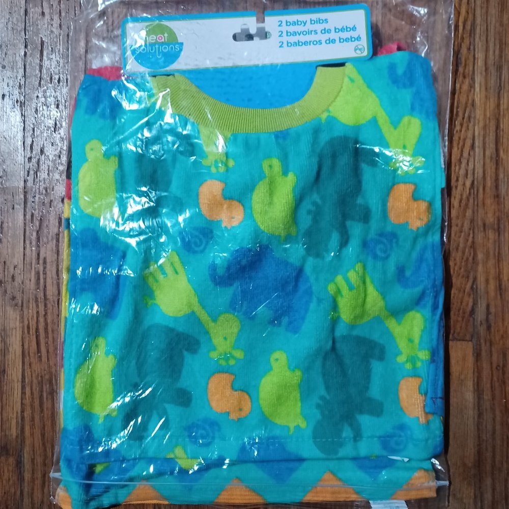 Neat Solutions towel bibs 2-pack chevron, animals